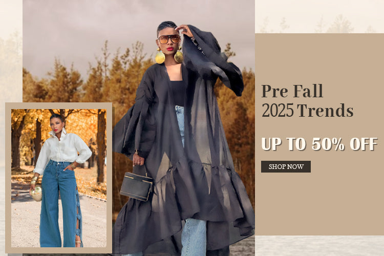 2025 Pre Fall Colltction Up to 50% Off Home Page Banner