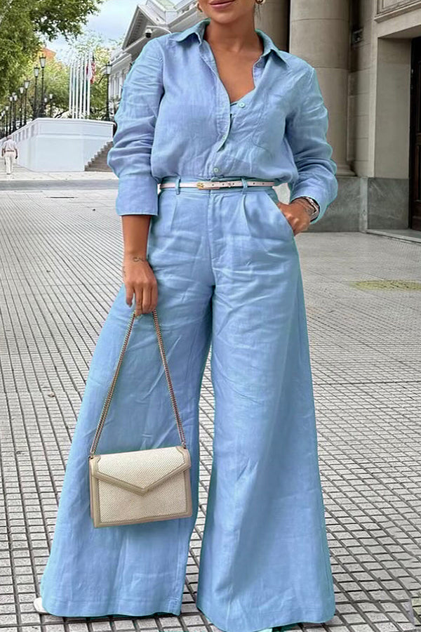 Vintage Patched Pocket Shirt & Pants Set