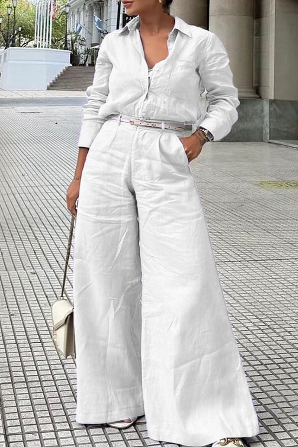 Vintage Patched Pocket Shirt & Pants Set