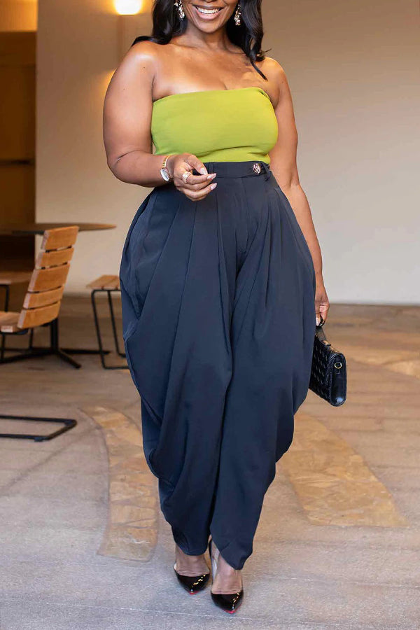 Cozy Pleated High Waist Turnip Pants
