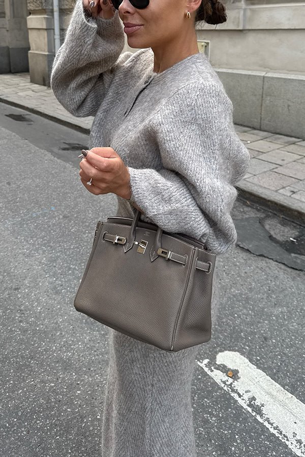 Stylish Woolen Coat & Long Ruffled Skirt Set