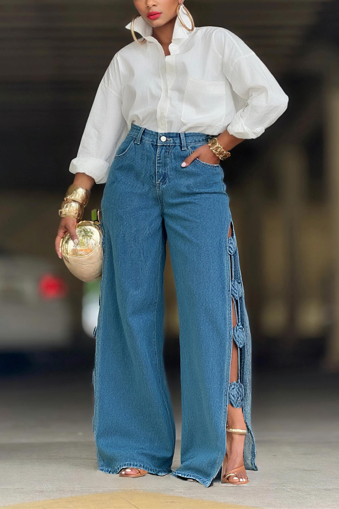 Casual Thin Pure White Long Sleeved Shirt*