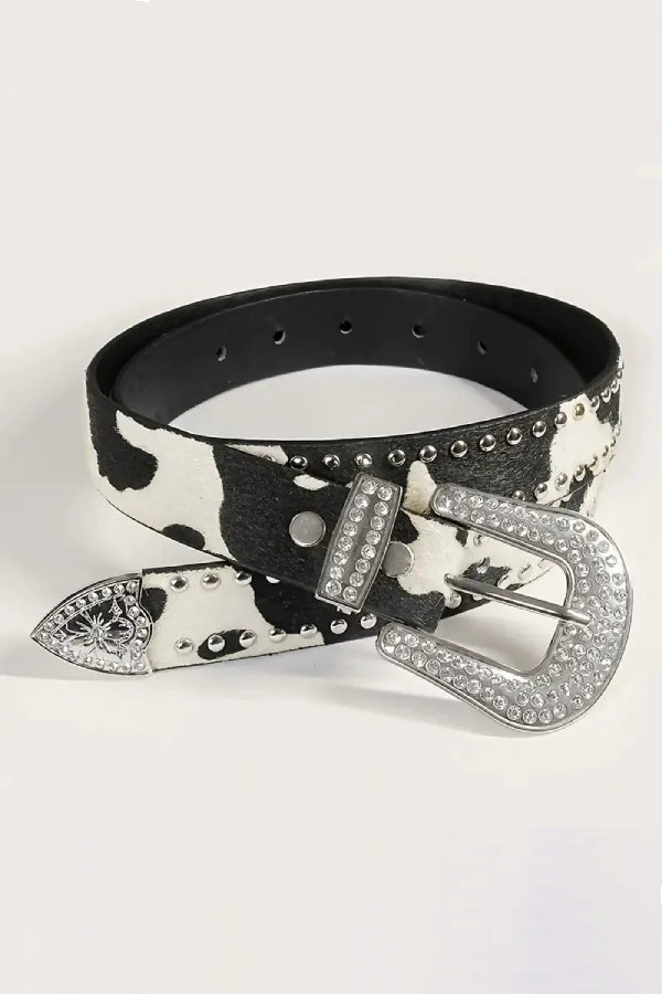Western Cow Pattern Brick Belt*