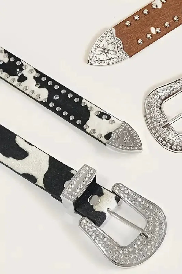 Western Cow Pattern Brick Belt*