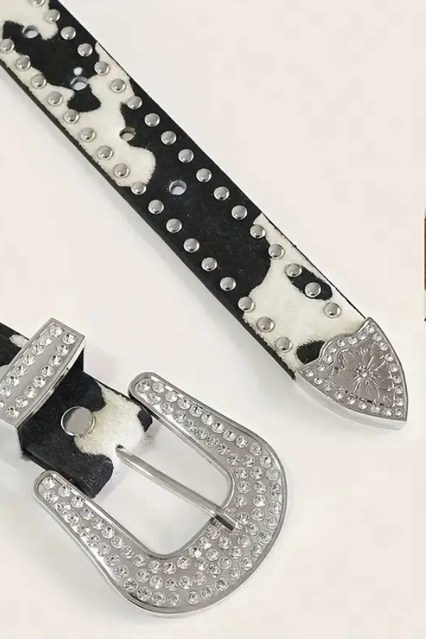 Western Cow Pattern Brick Belt*