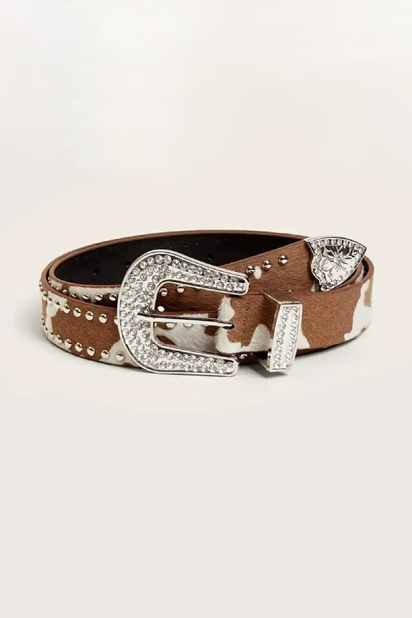 Western Cow Pattern Brick Belt*
