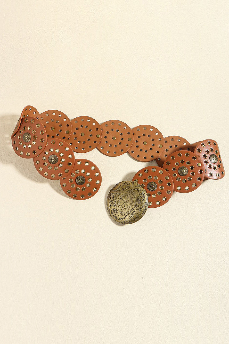 Western Style Eyelet Metal Pattern Belt*