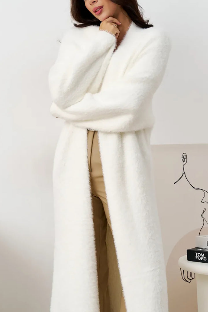 Lazy Style Long Rabbit Fur Cardigan*