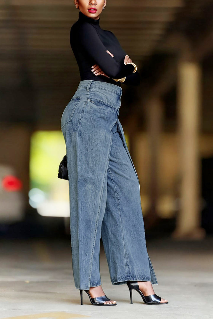 Fashionable Reversible Deconstructed Jeans*