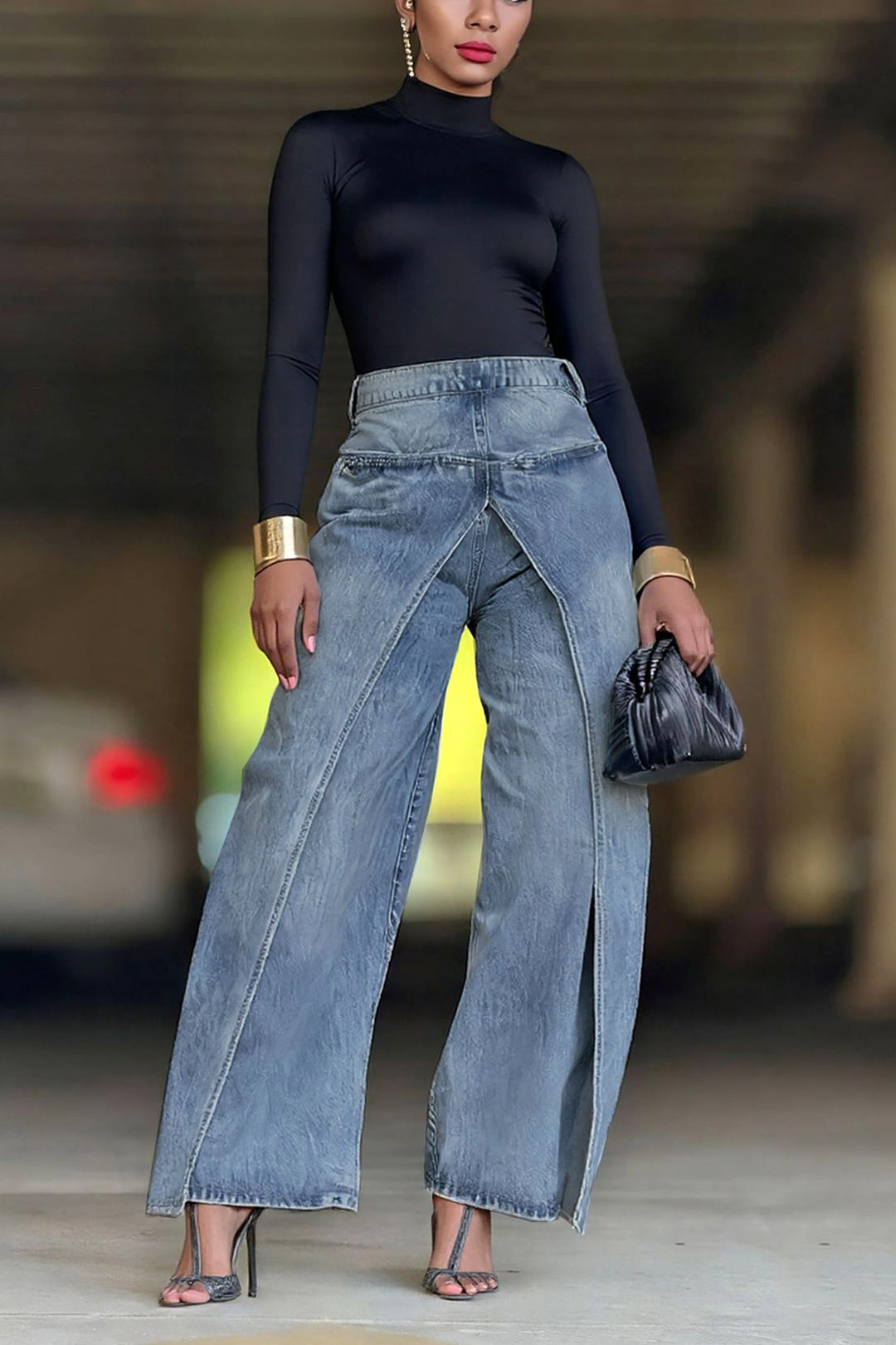 Fashionable Reversible Deconstructed Jeans*