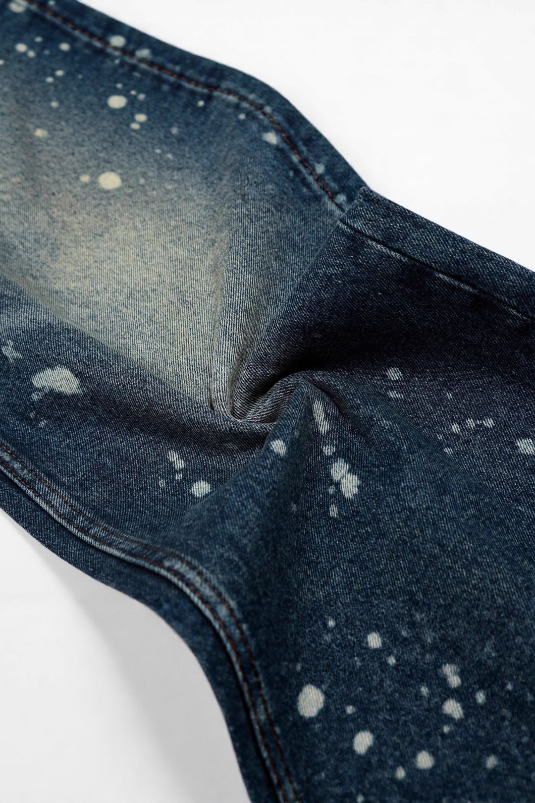 Fashionable Washed Ink Splashed Ripped Jeans*