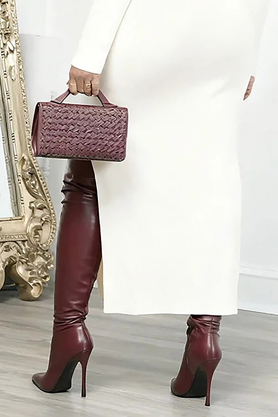 Personalized Over The Knee Solid High Heeled Boots*