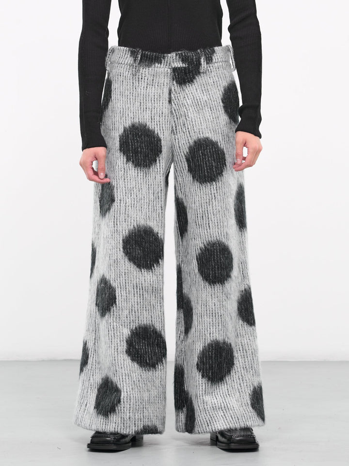 Retro Polka Dot Print Straight Leg Pants