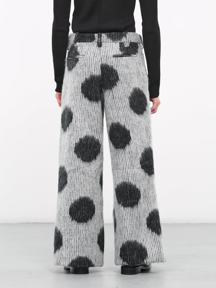 Retro Polka Dot Print Straight Leg Pants
