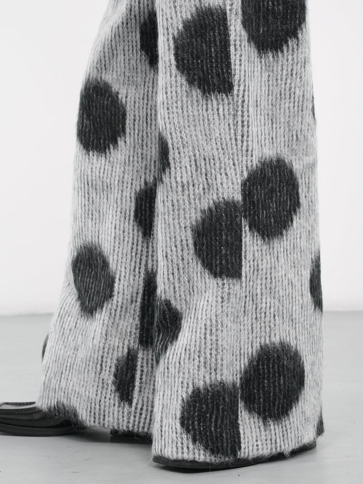 Retro Polka Dot Print Straight Leg Pants