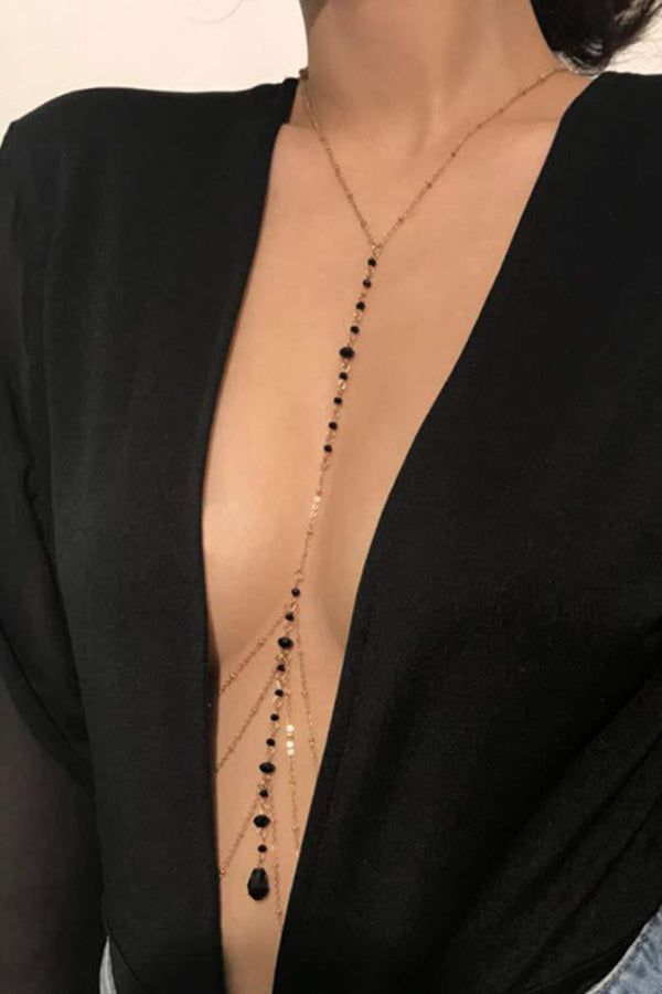 Crystal Halter Layered Body Chain