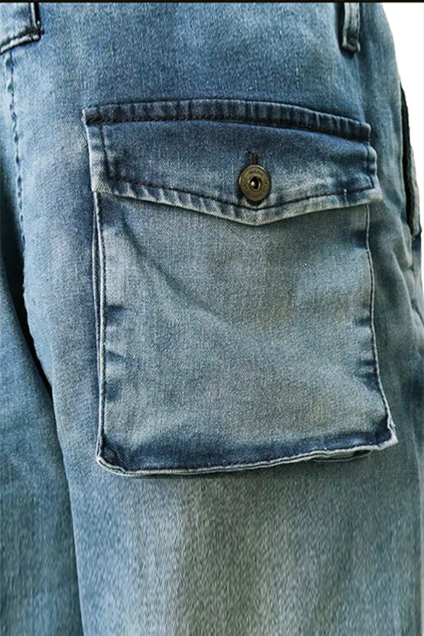 Vintage and Casual Denim Overalls